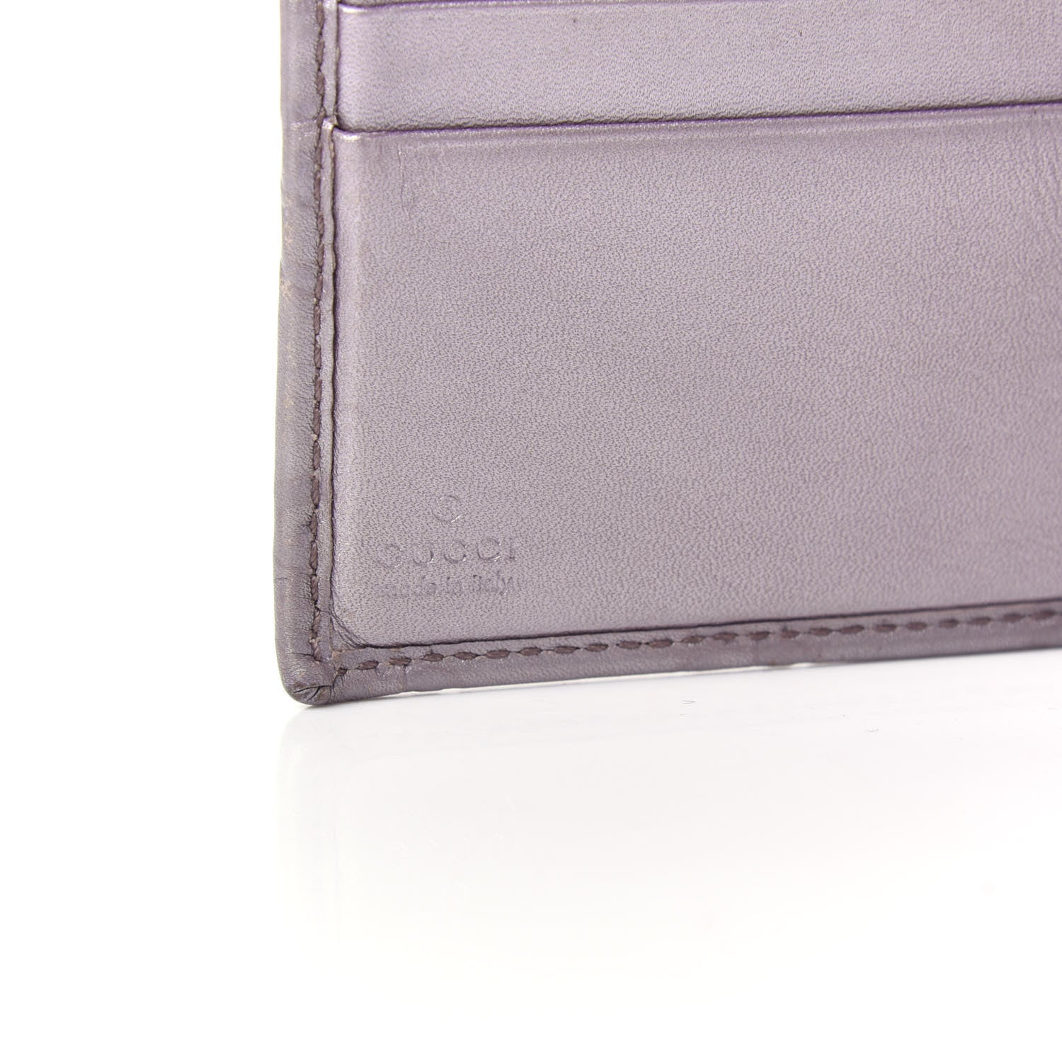 Gucci Metallic Soft Guccissima Lovely Heart French Flap Wallet Senanque 7 of 8