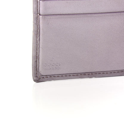 Gucci Metallic Soft Guccissima Lovely Heart French Flap Wallet Senanque 7 of 8
