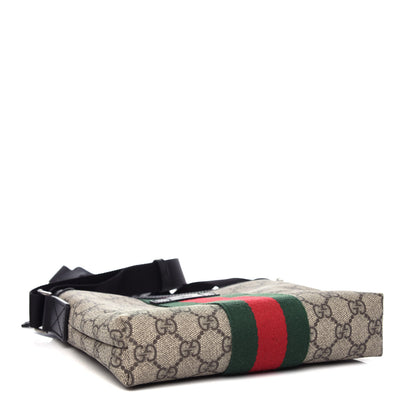 Gucci GG Supreme Monogram Web Messenger Bag Black 4 of 10