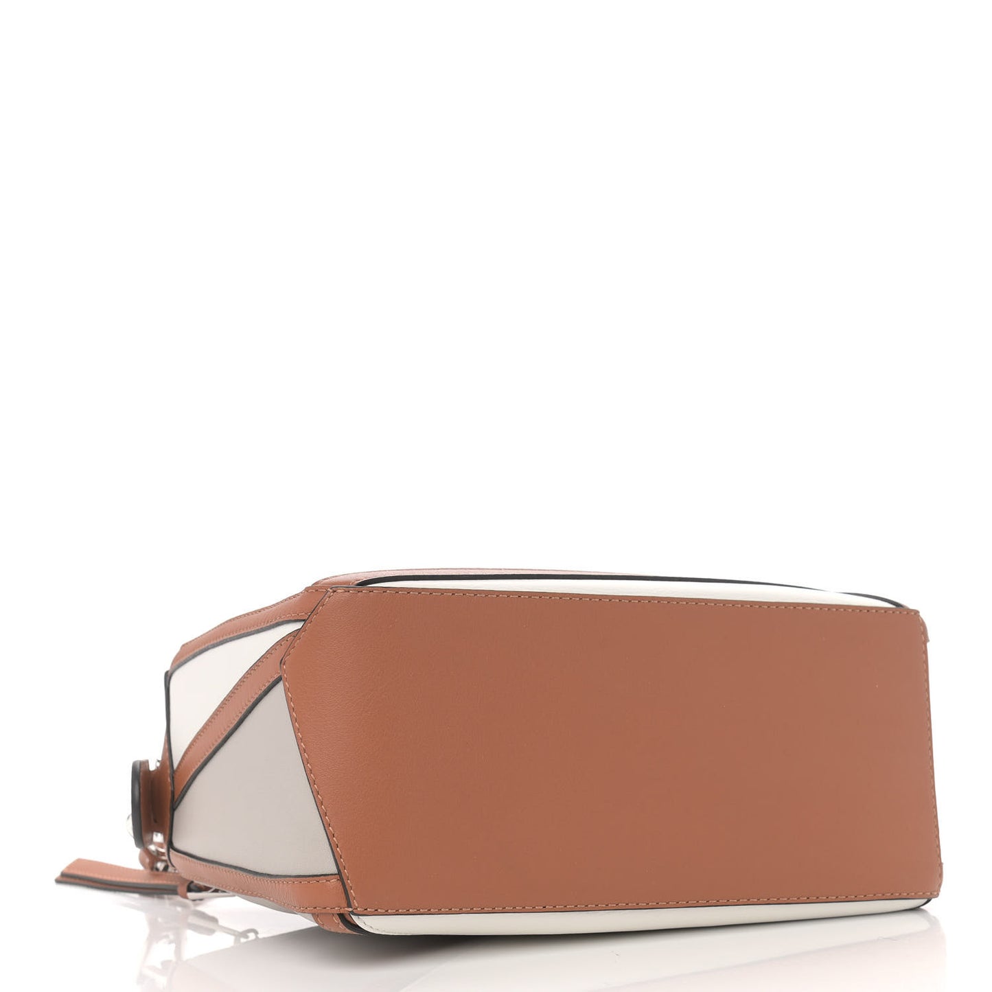 Calfskin Small Graphic Puzzle Bag Ghost Soft White