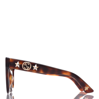 Gucci Round Frame Star Sunglasses GG0208S Tortoise 3 of 8