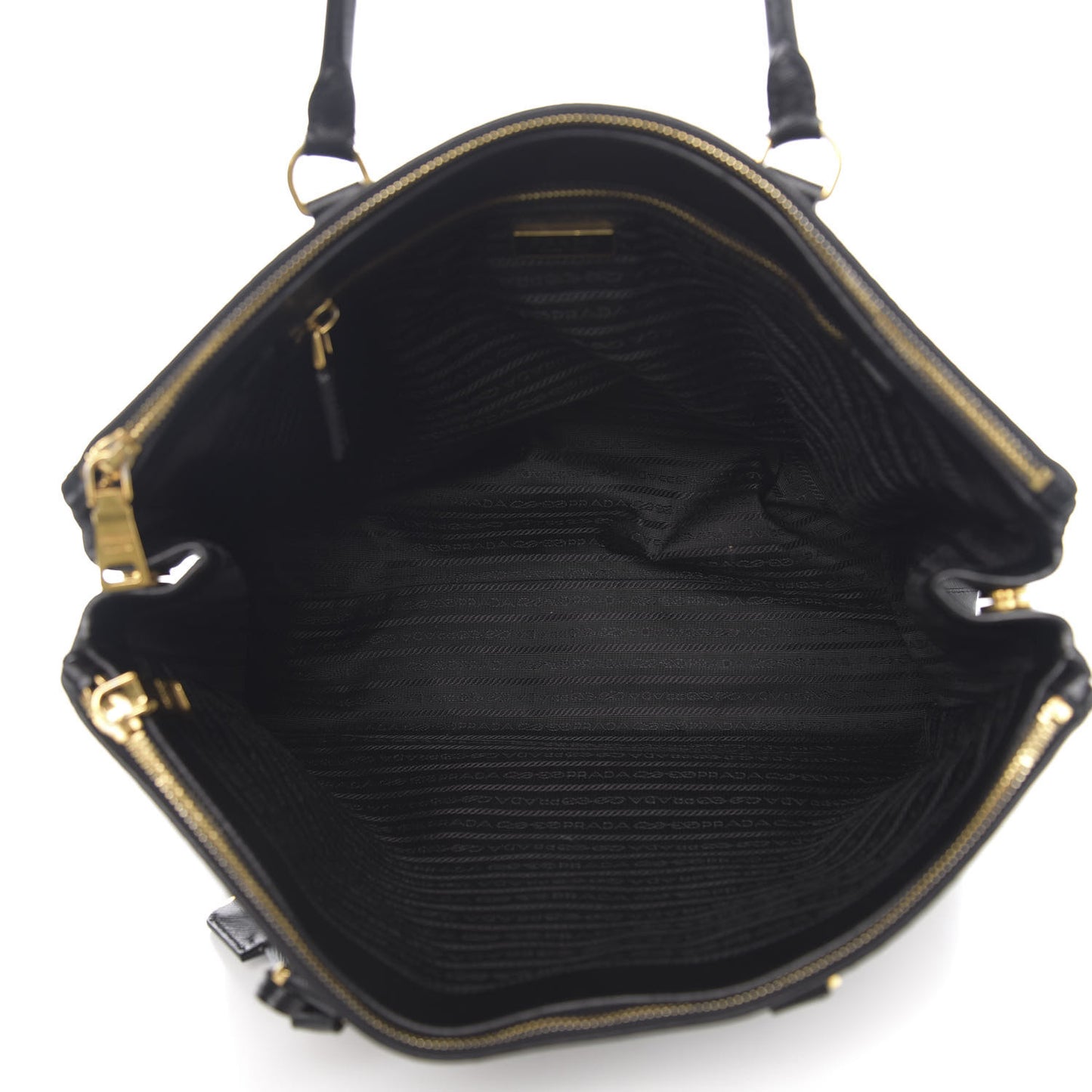 Saffiano Lux Extra Large Galleria Double Zip Tote Black
