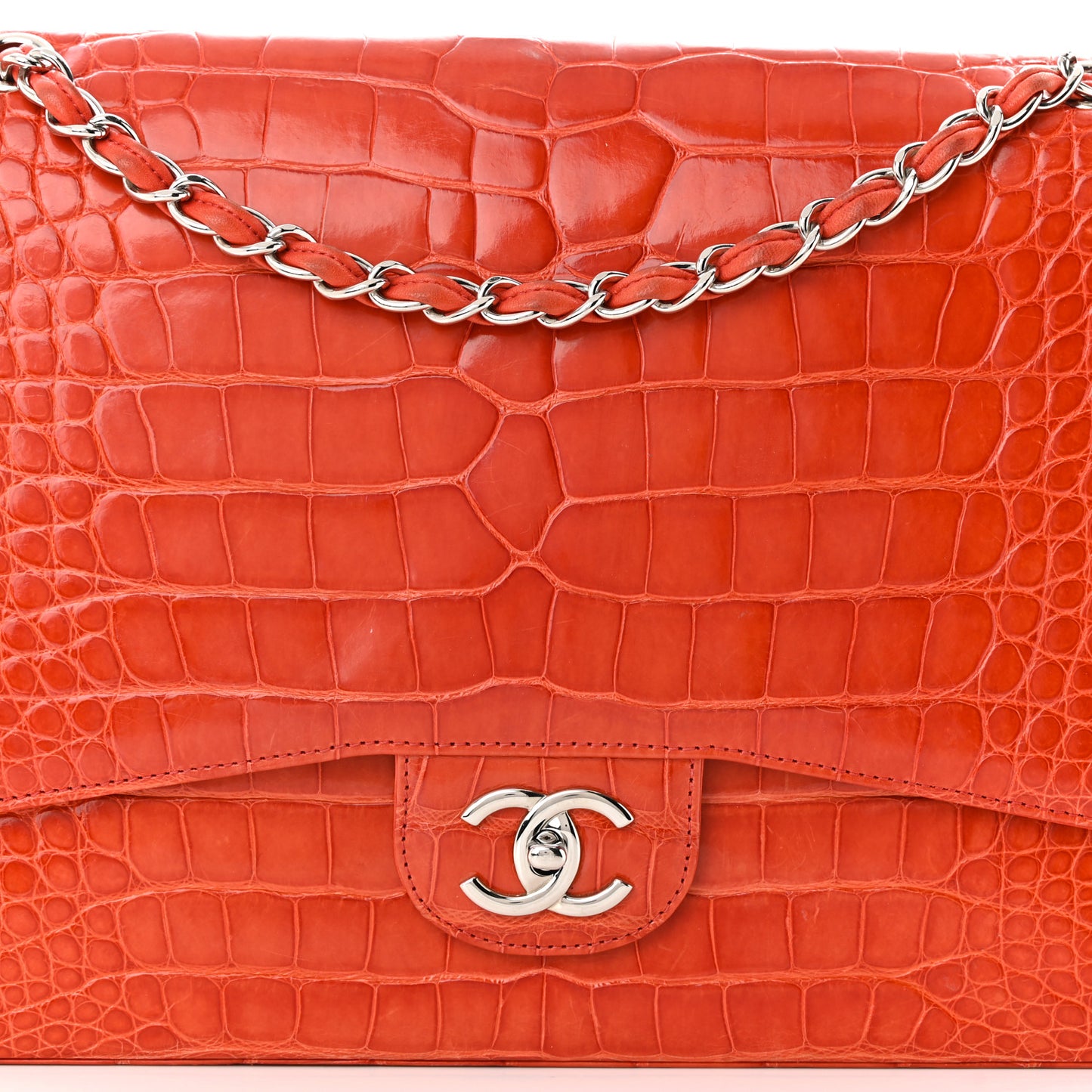 Alligator Maxi Double Flap Red
