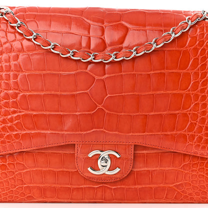 Chanel Alligator Maxi Double Flap Red 8 of 14