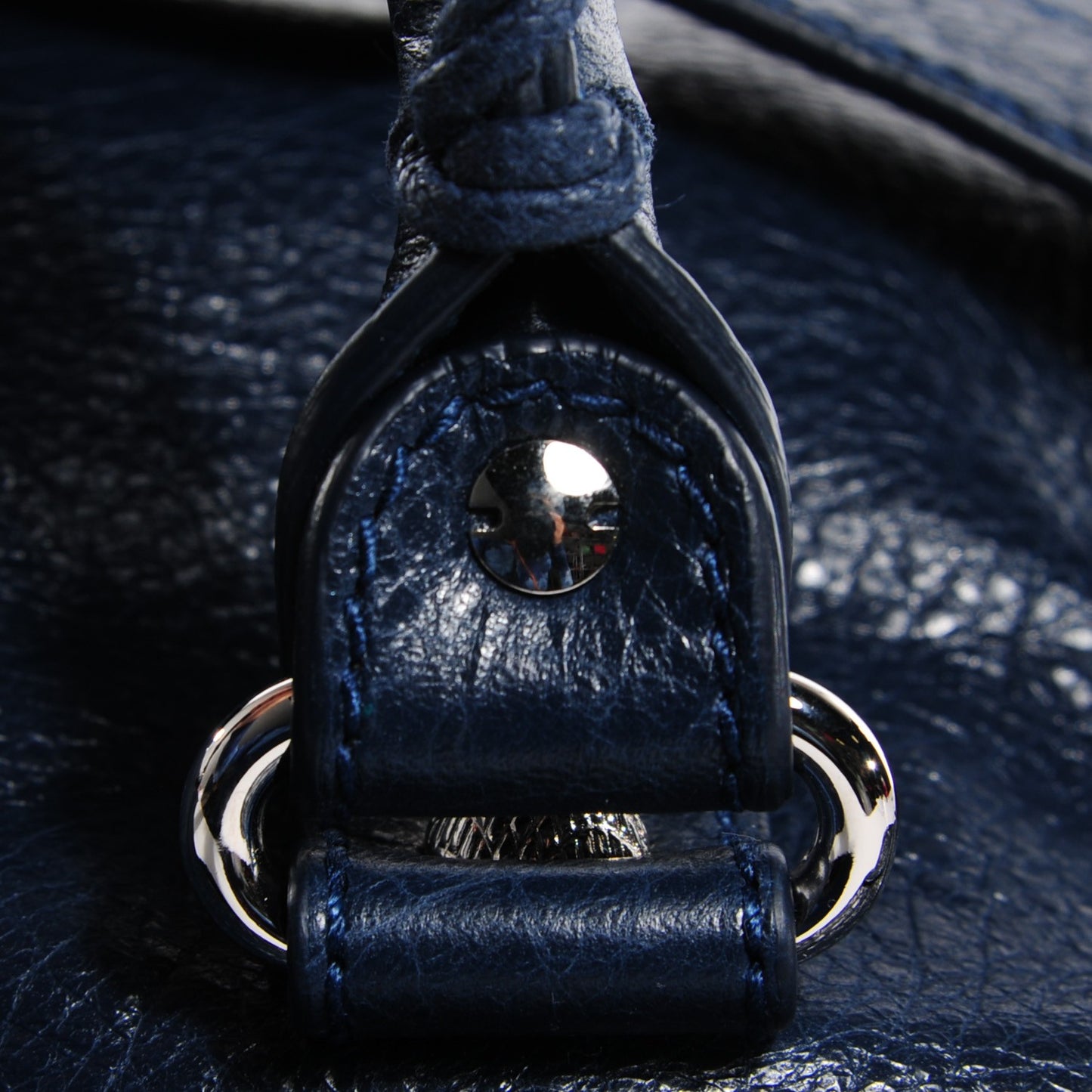 Agneau Giant 12 Silver Hardware City Bleu Obscur