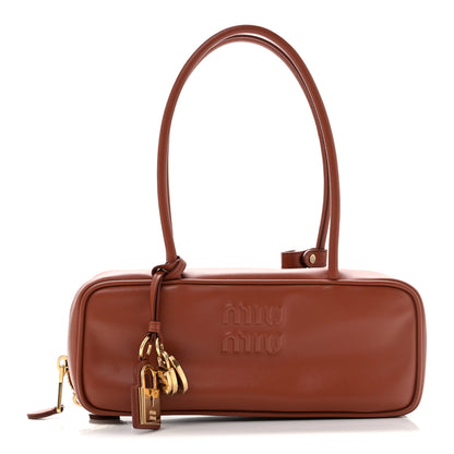 Miu Miu Nappa Small Beau Top Handle Bag Cognac 1 of 17