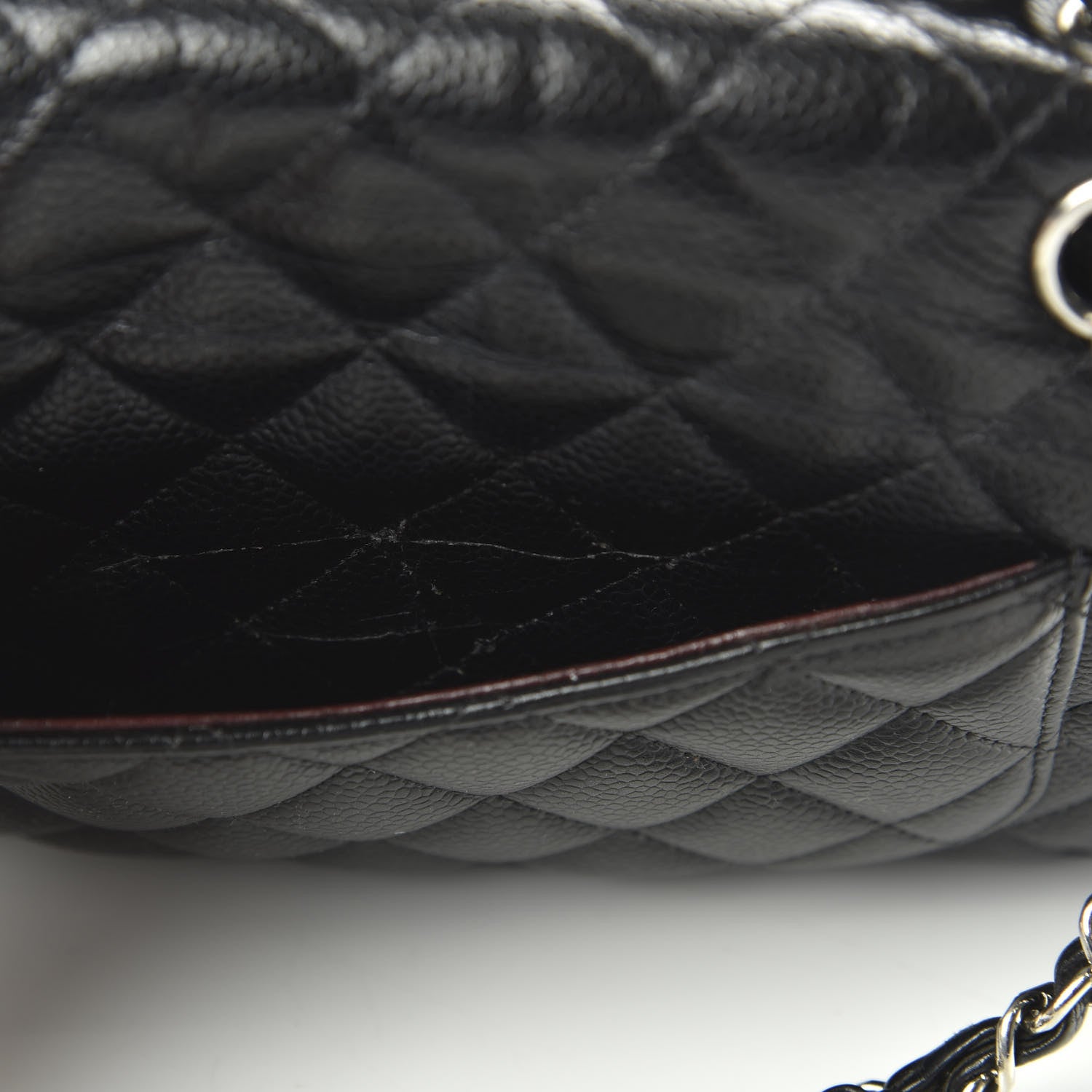 Chanel Caviar Quilted Medium Double Flap Black 11 of 12