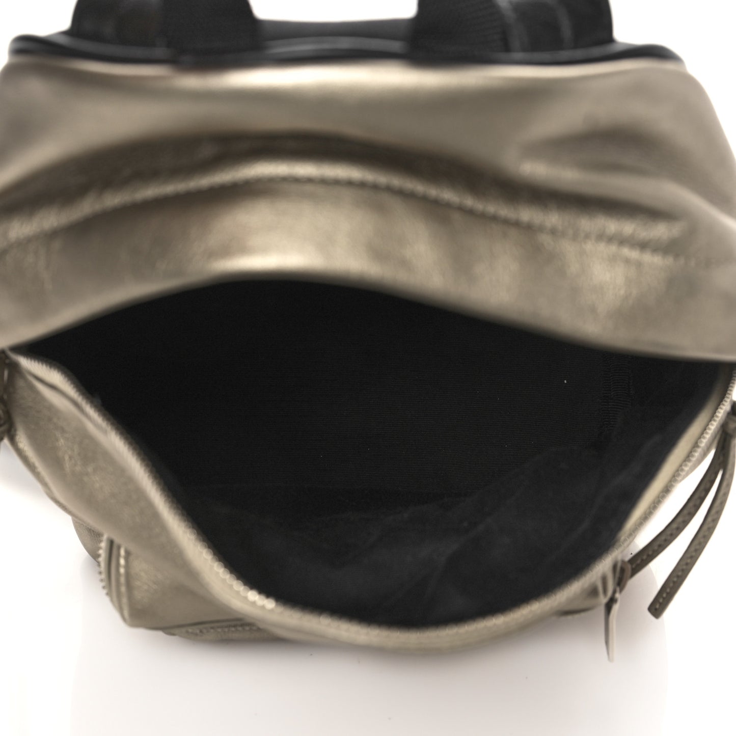 Metallic Lambskin Mini Toy City Backpack Gold