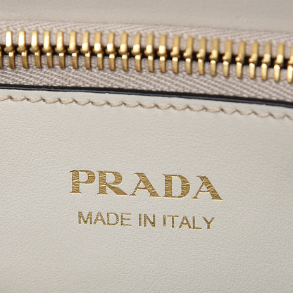 Prada Saffiano Cuir Calfskin Medium Monochrome Top Handle Tote Talco 8 of 9