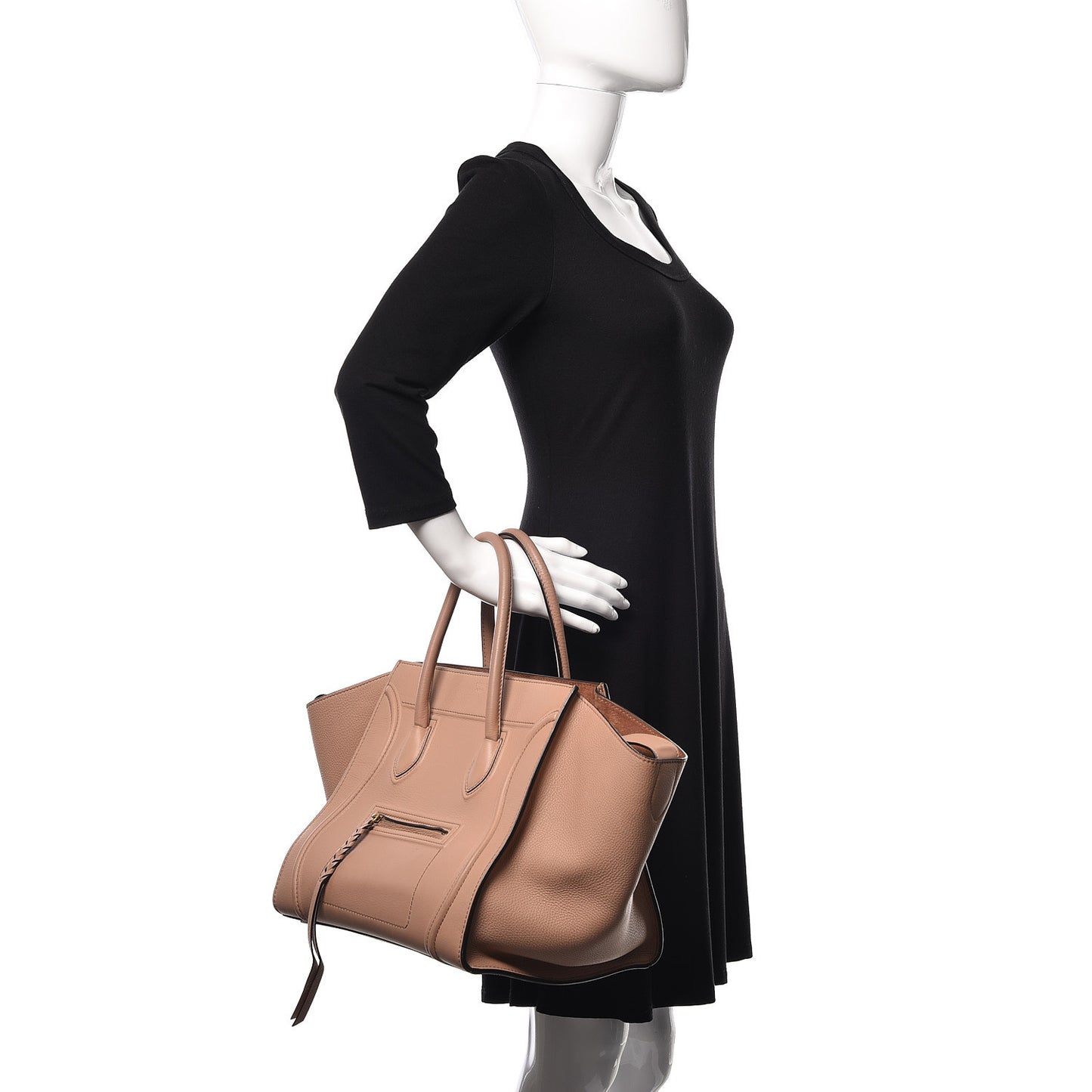 Supple Calfskin Medium Phantom Luggage Flesh