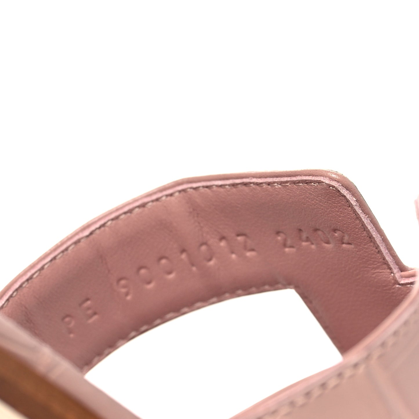 Matte Crocodile Oran Sandals 39.5 Blush