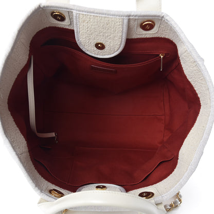 Chanel Lurex Boucle Medium Deauville Tote White 5 of 10