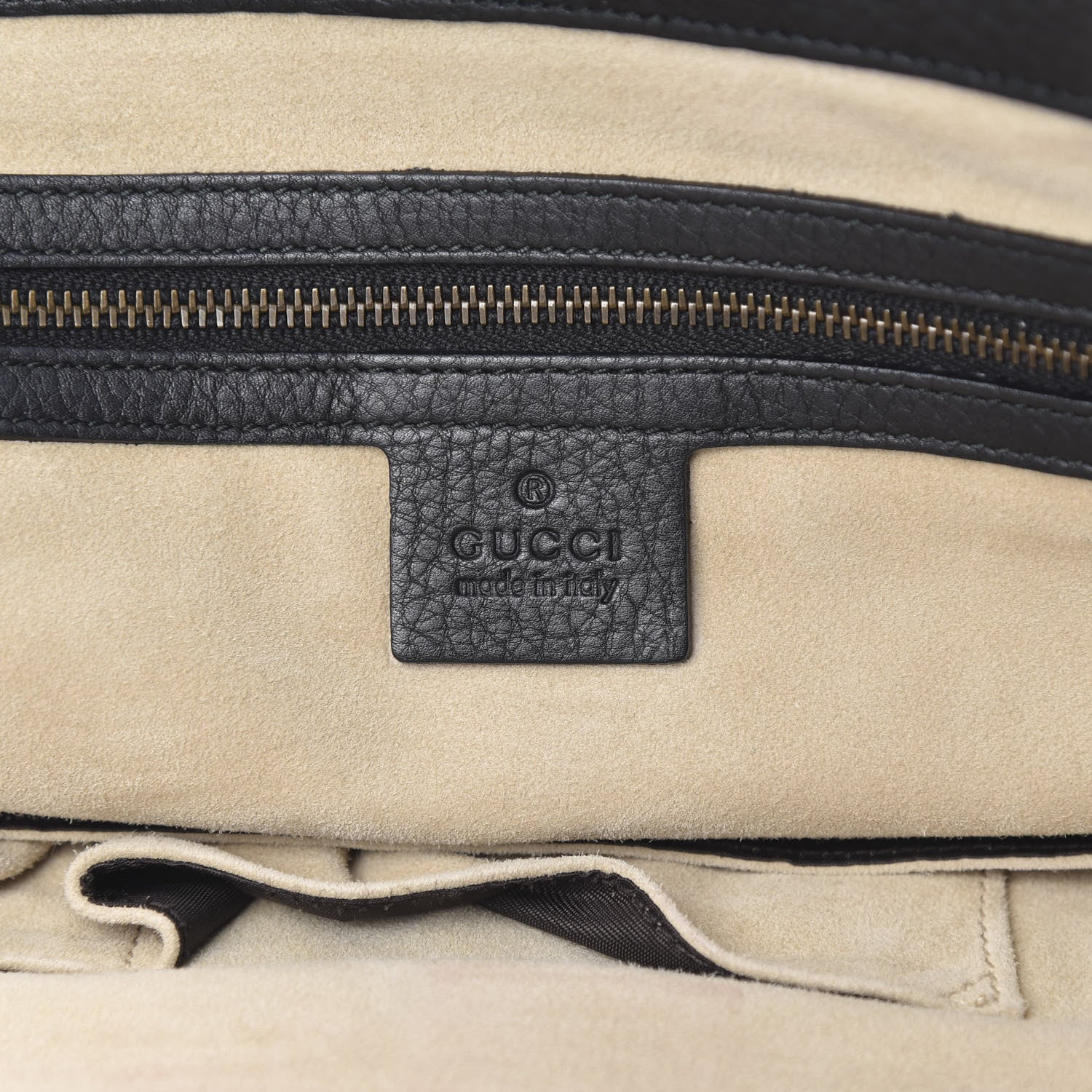 Gucci Pebbled Calfskin Medium 1973 Top Handle Satchel Black 6 of 12