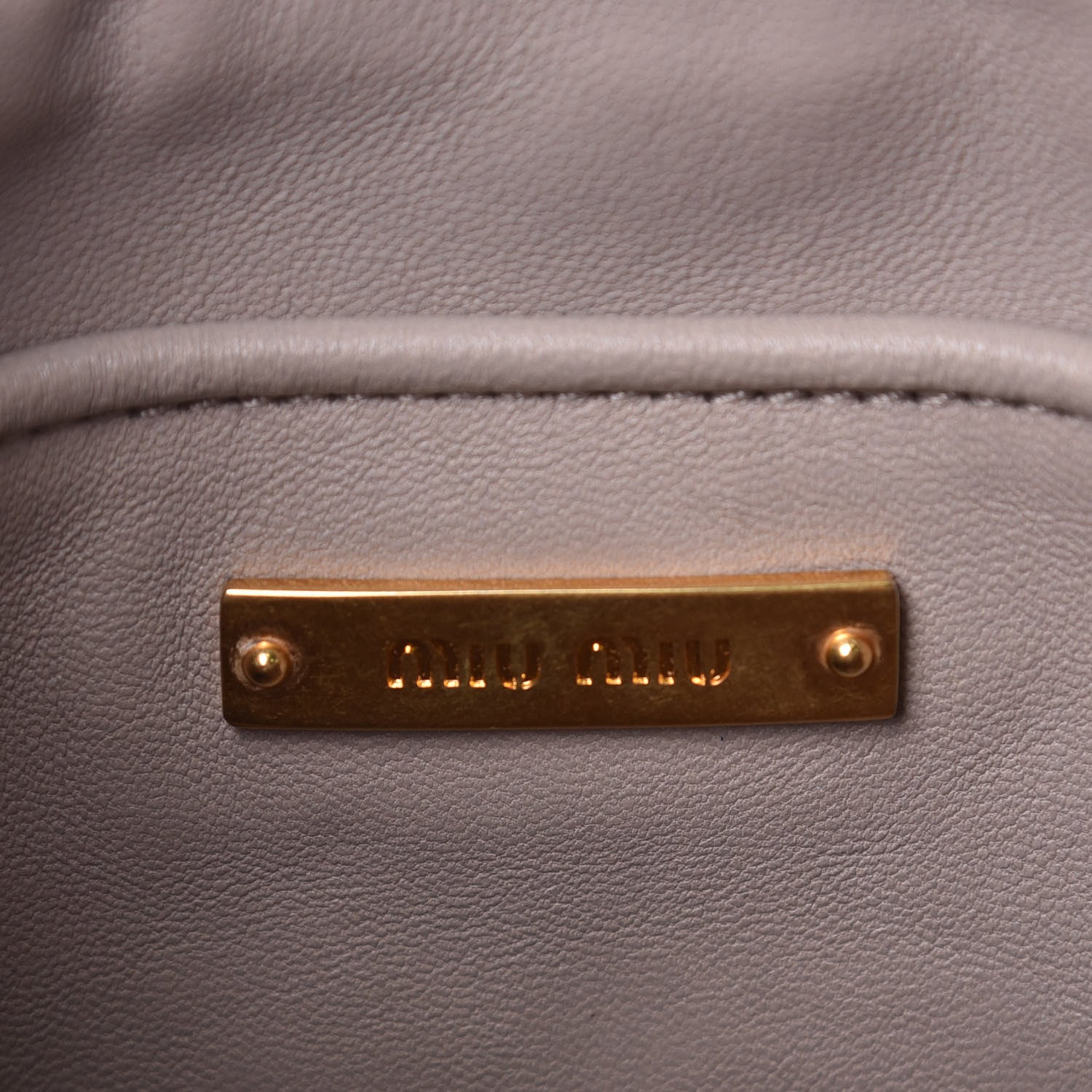 Miu Miu Nappa Matelasse Clutch Pomice 6 of 8