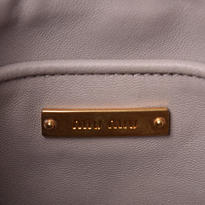 Miu Miu Nappa Matelasse Clutch Pomice 6 of 8