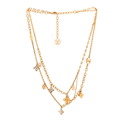 Louis Vuitton Metal Blooming Strass Necklace Gold 3 of 6