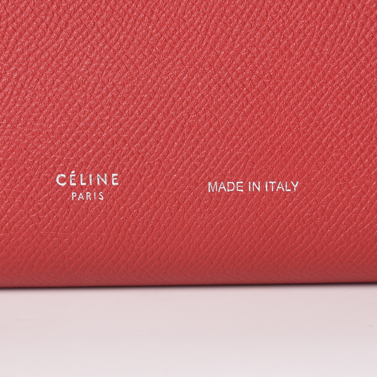 Celine Grained Calfskin Large Multifunction Strap Wallet Pop Red 6 of 8