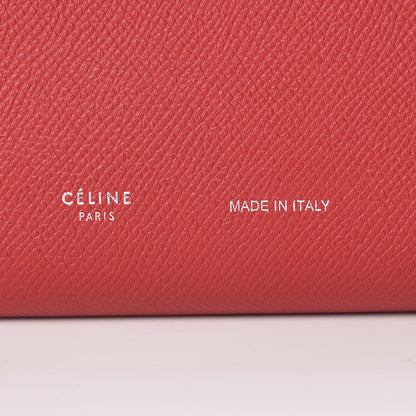 Celine Grained Calfskin Large Multifunction Strap Wallet Pop Red 6 of 8