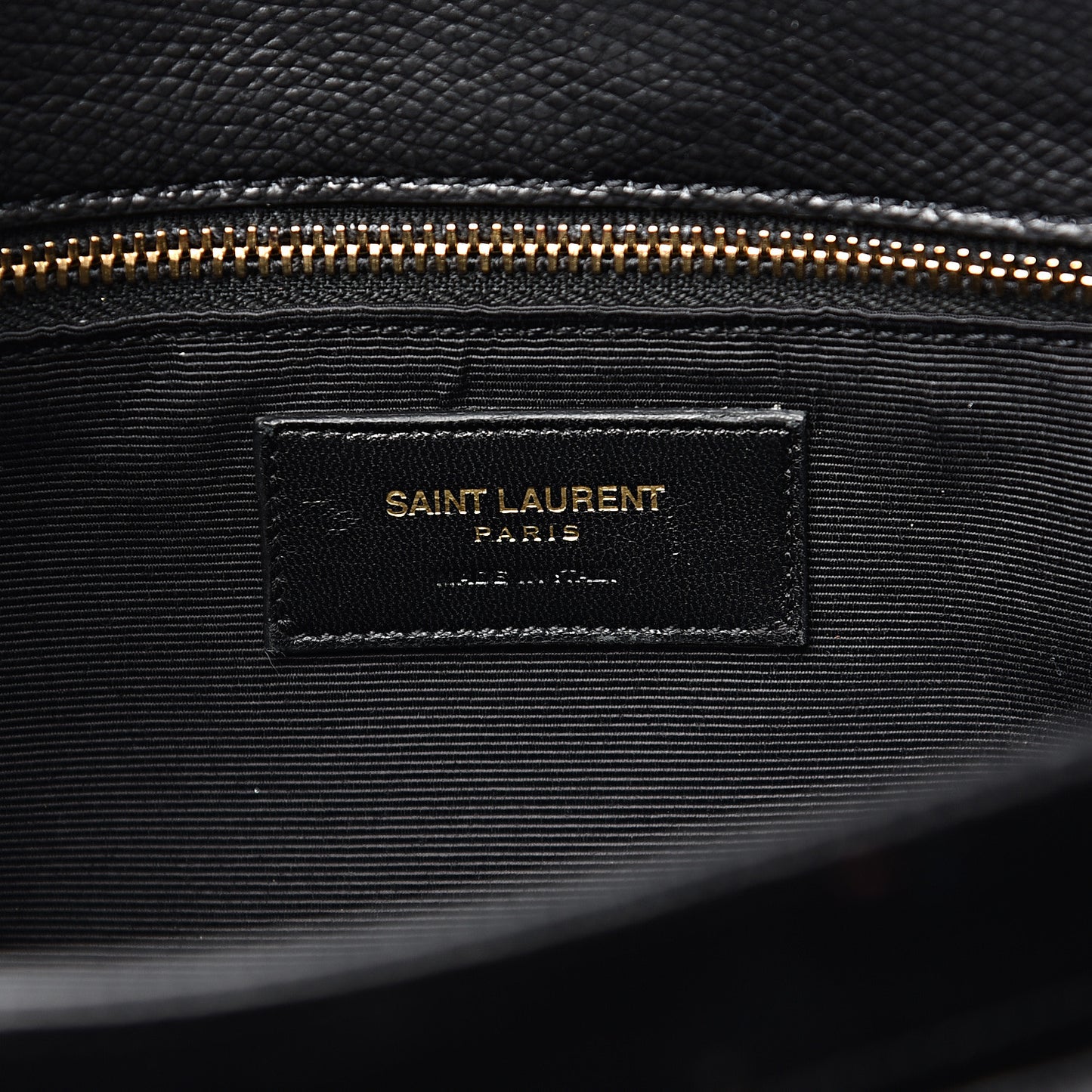 Textured Calfskin Medium Classic Monogram Universite Bag Black