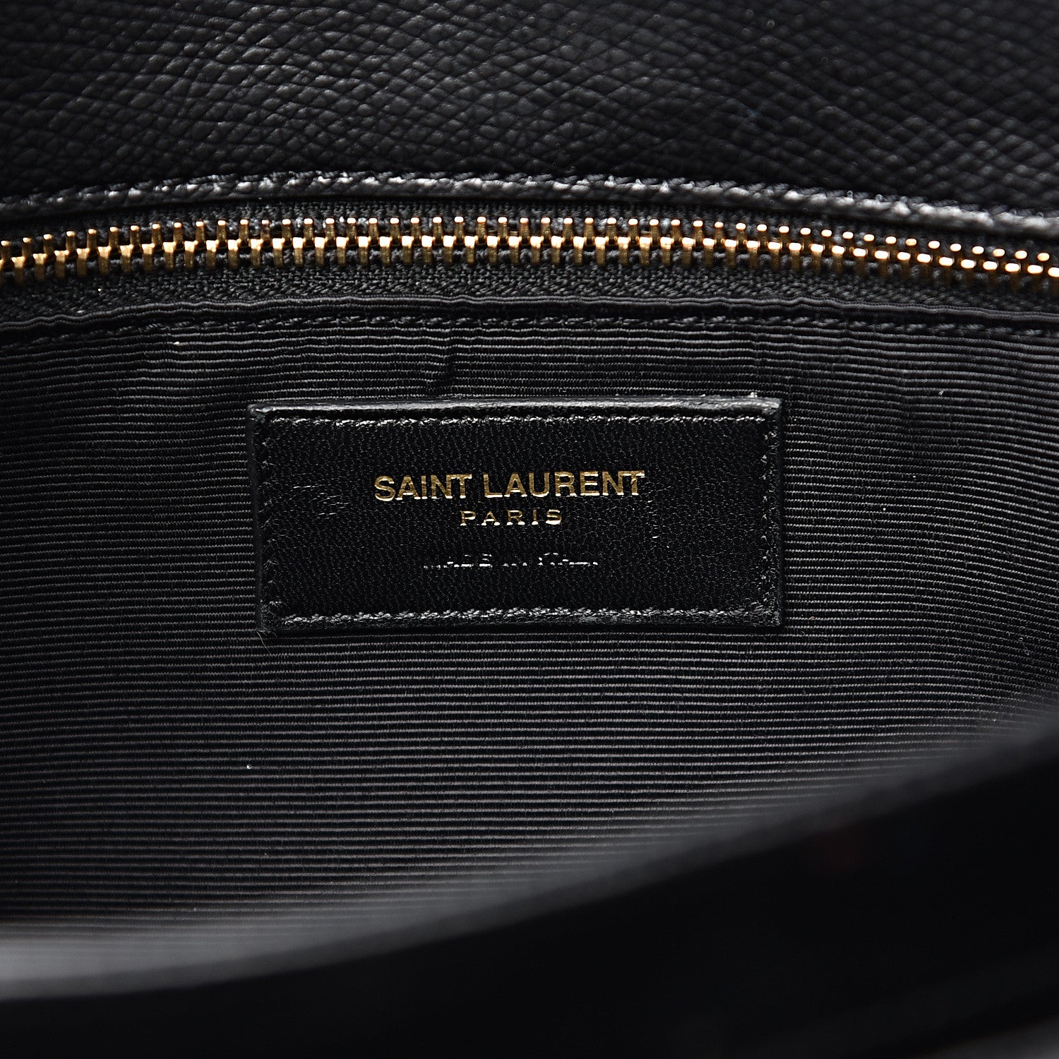 Saint Laurent Textured Calfskin Medium Classic Monogram Universite Bag Black 6 of 14