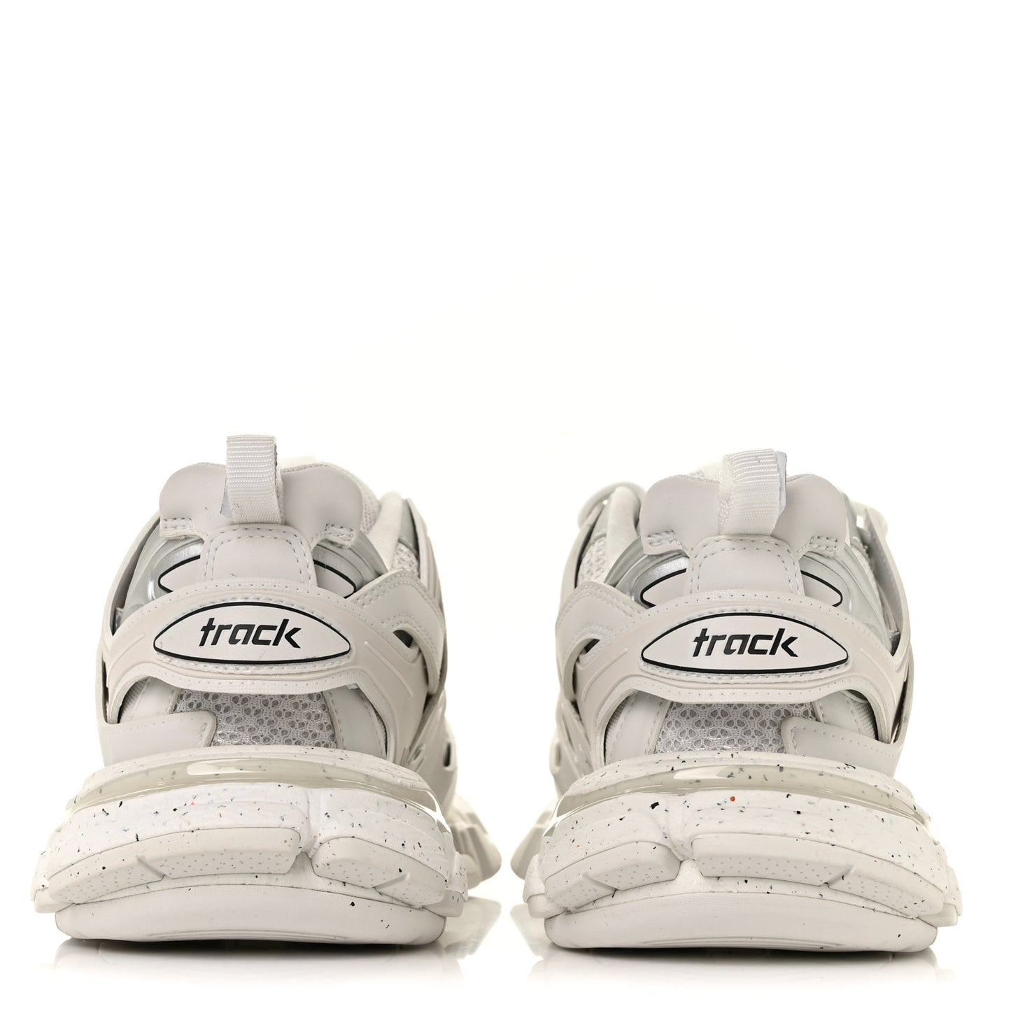 Rubber Mesh Fabric Monocolor Recycled Sole Womens Track Sneakers 38 White