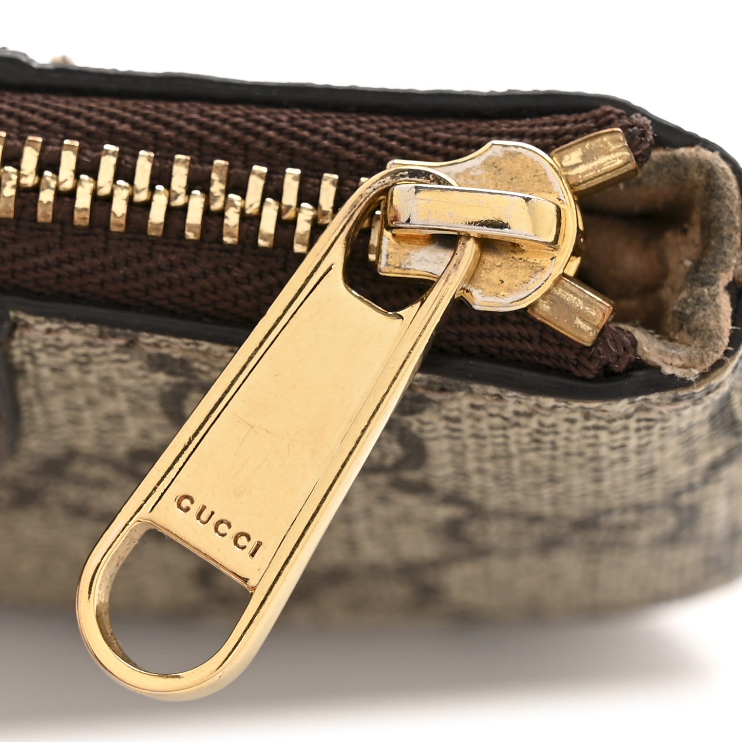 GG Supreme Monogram Web Ophidia Key Case Beige New Acero