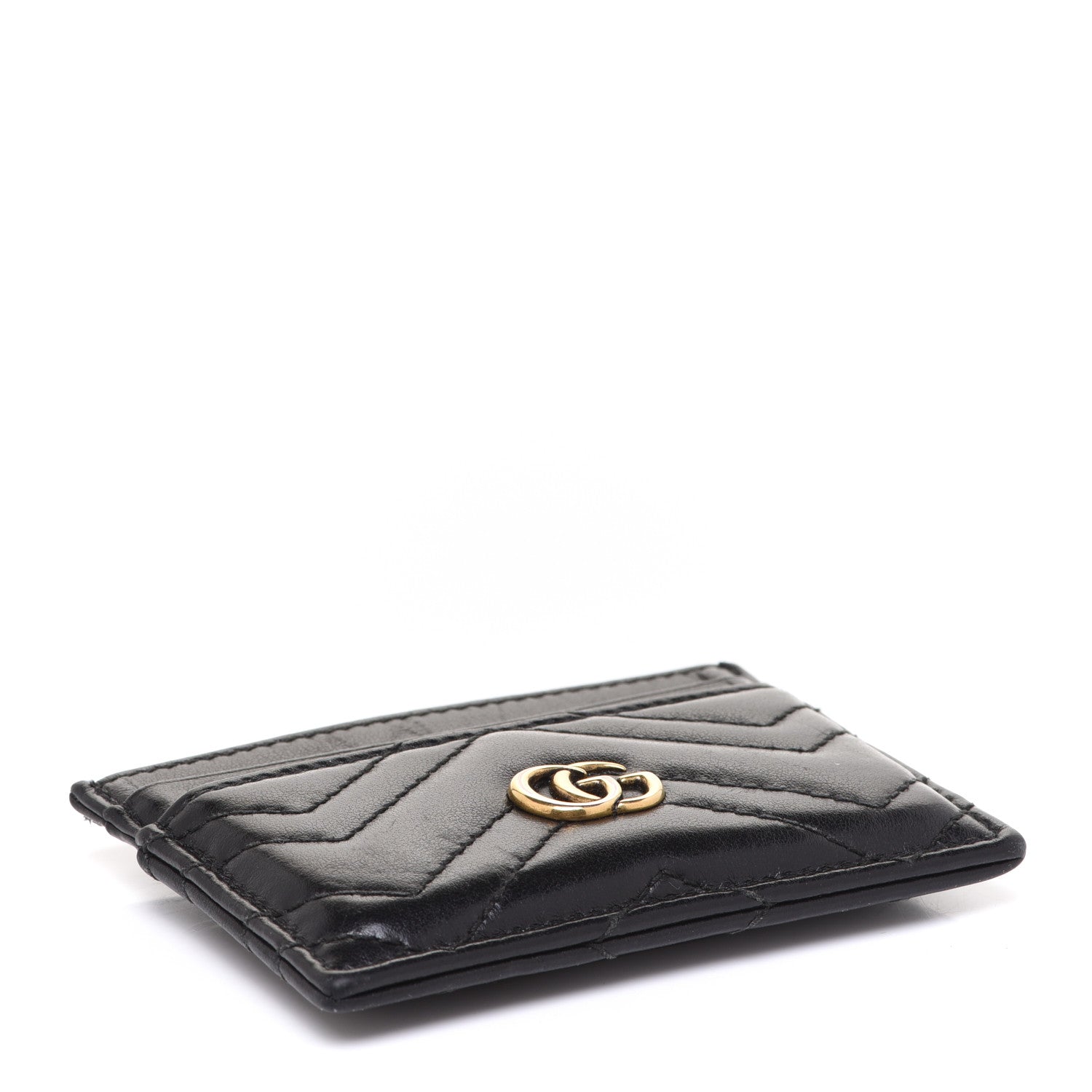 Gucci Calfskin Matelasse GG Marmont Card Holder Black 4 of 10