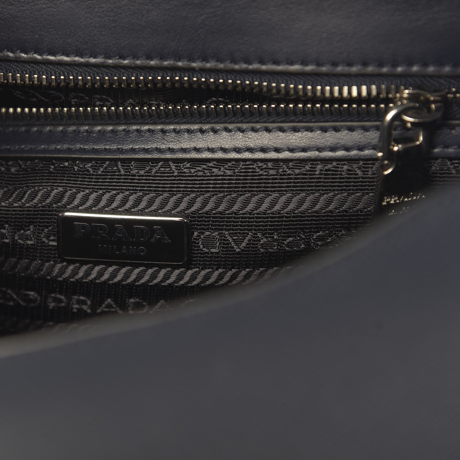 Prada Saffiano Pattina Crossbody Bag Bluette Baltico 6 of 10