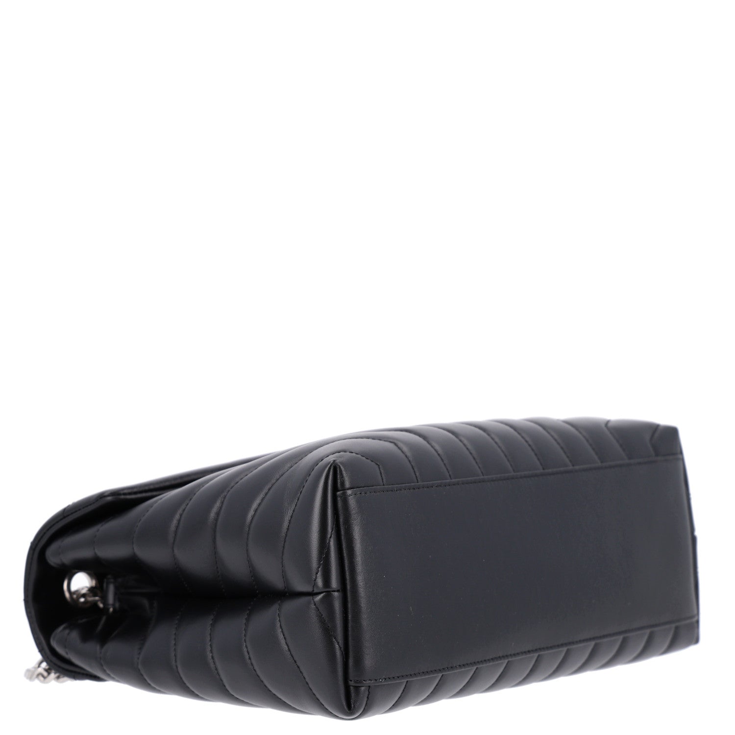 Saint Laurent Calfskin Y Quilted Monogram Medium Loulou Chain Satchel Black 4 of 11