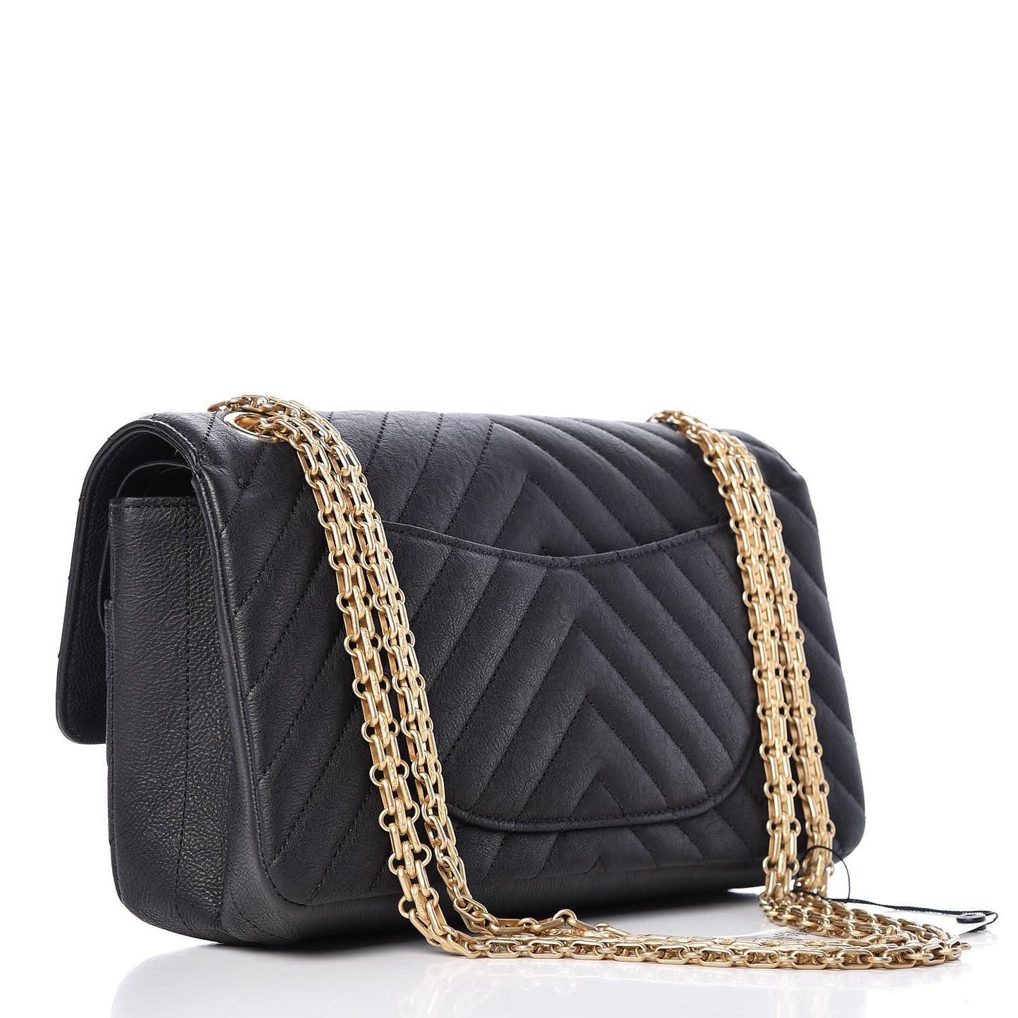 Sheepskin Chevron Quilted 2.55 Reissue 225 Flap Black