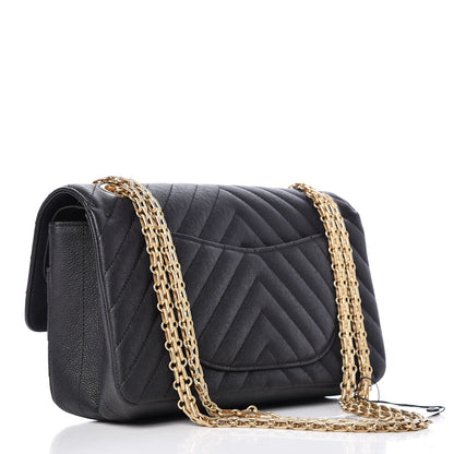 Chanel Sheepskin Chevron Quilted 2.55 Reissue 225 Flap Black 4 of 11