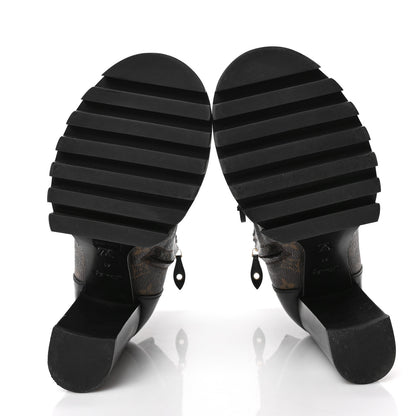 Louis Vuitton Patent Calfskin Monogram Star Trail Ankle Boots 41 Black 5 of 6