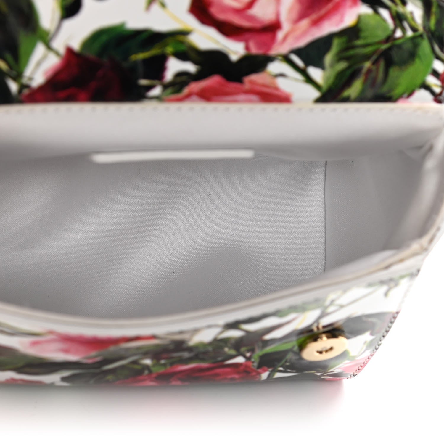 Dolce & Gabbana Calfskin Rose Print Micro Miss Sicily Satchel Pink 4 of 5