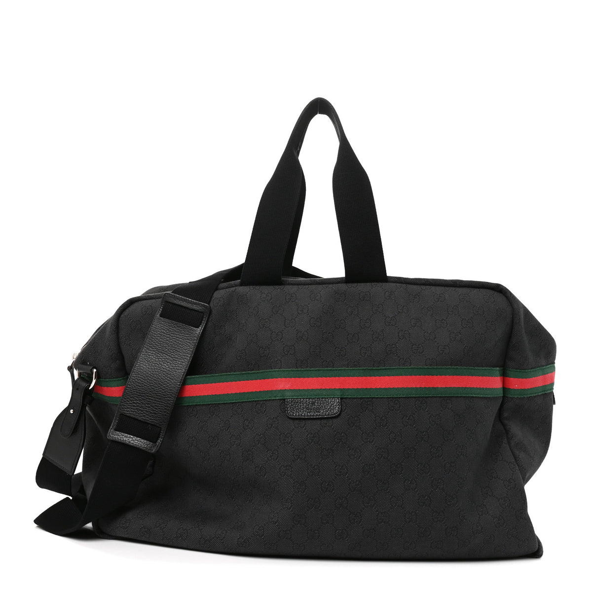Gucci Monogram Web Large Carry On Duffle Bag Black 1 of 9