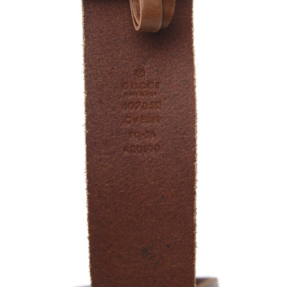 Gucci Calfskin Feline Buckle Belt 90 36 Brown 5 of 5