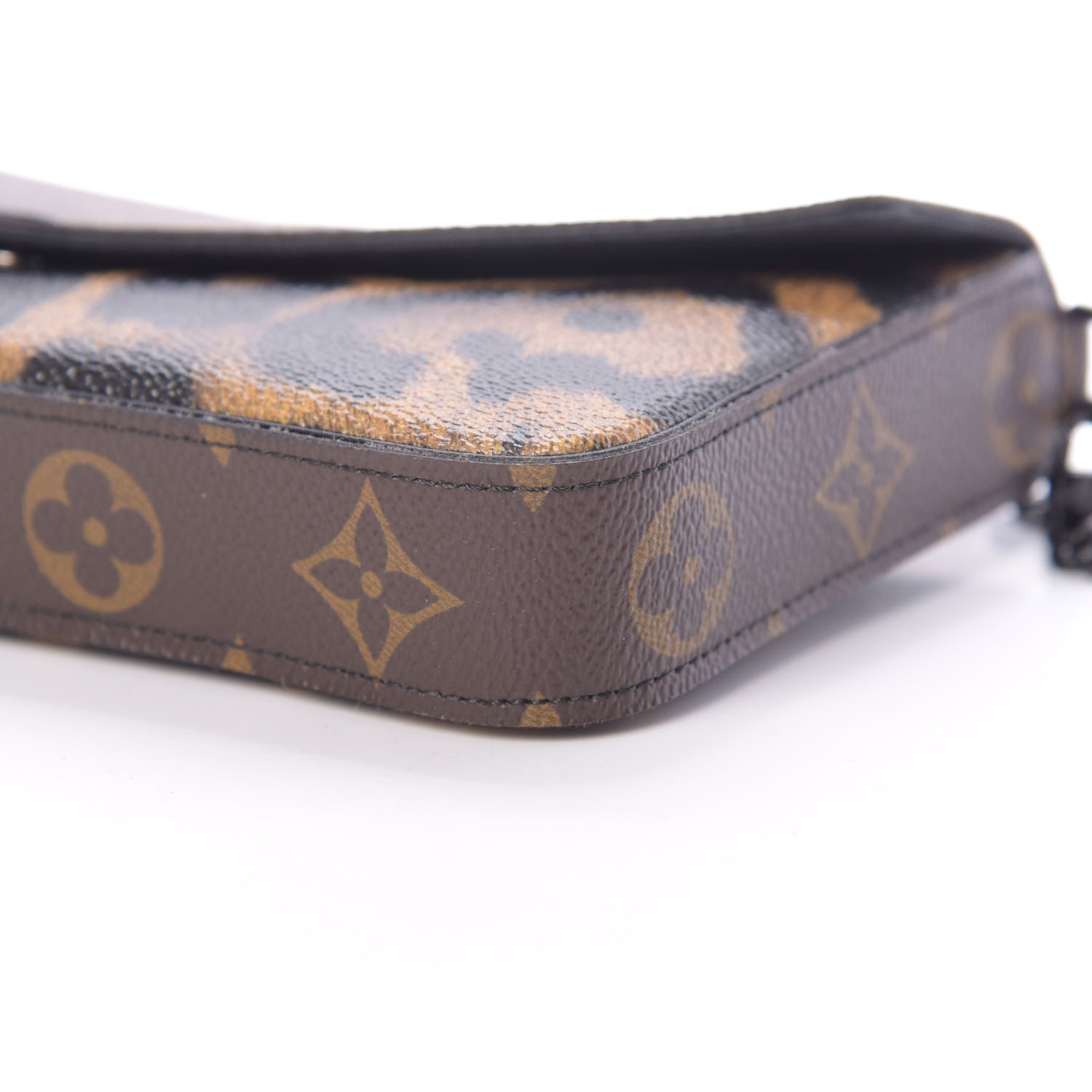 Louis Vuitton Monogram Animal Print Pochette Felicie Chain Wallet 12 of 13