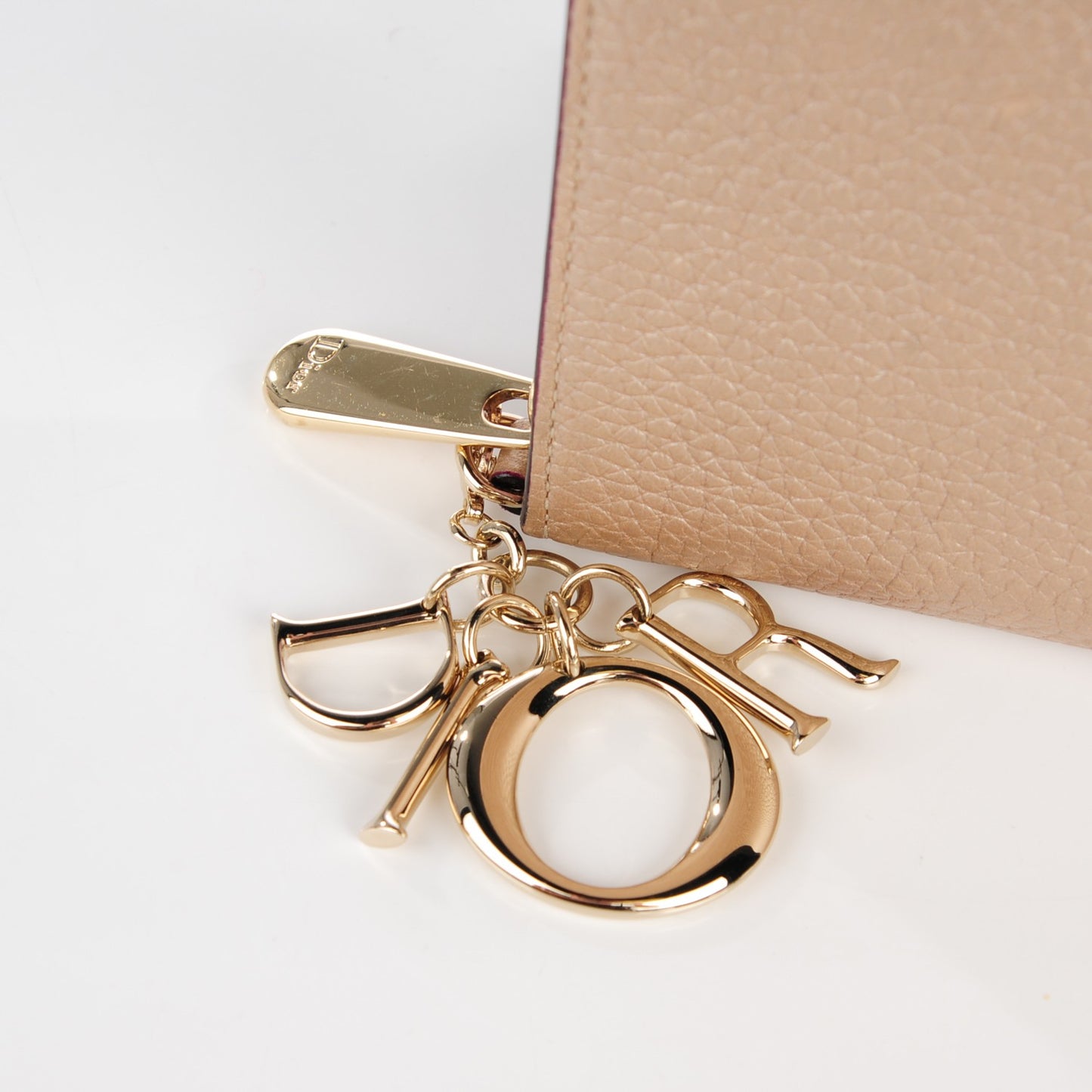 Metallic Bullcalf Diorissimo Voyageur Wallet Champagne