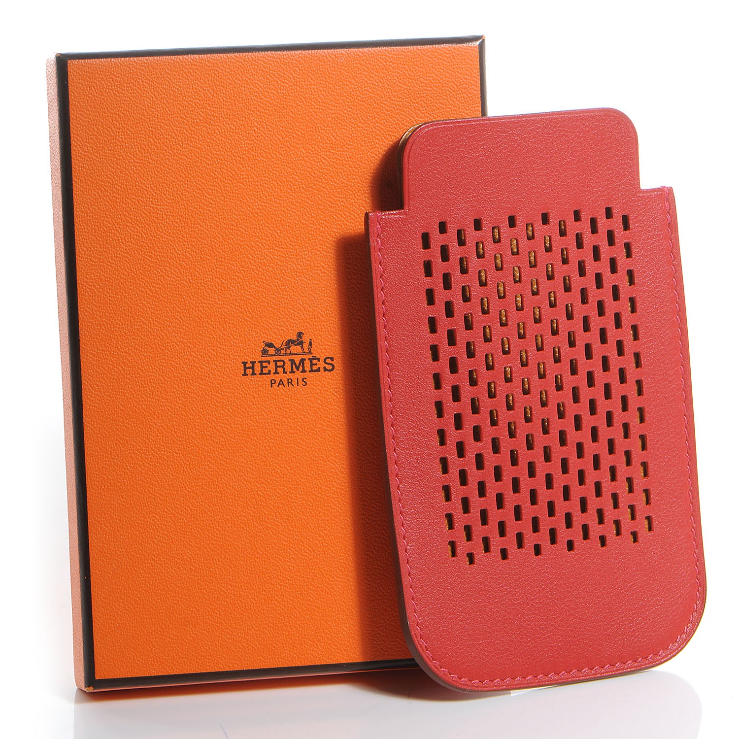Hermes Swift Leather iPhone 4 4S Case Vermillion and Orange 6 of 6