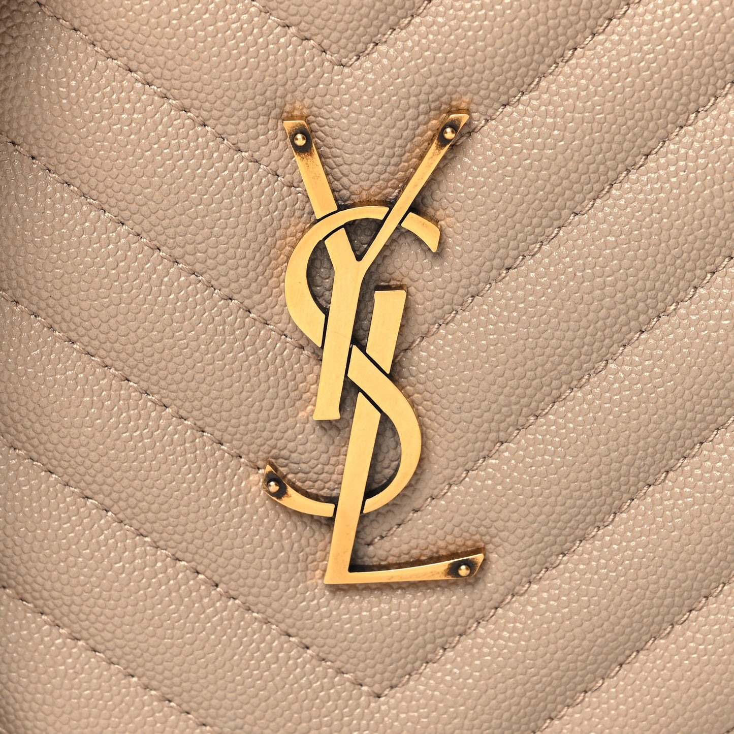 Grain De Poudre Matelasse Chevron Quilted Round Vinyle Camera Bag Dark Beige