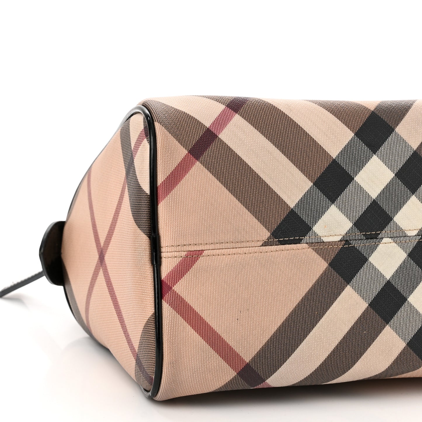 Supernova Check Patent Small Chester Bowling Bag Black