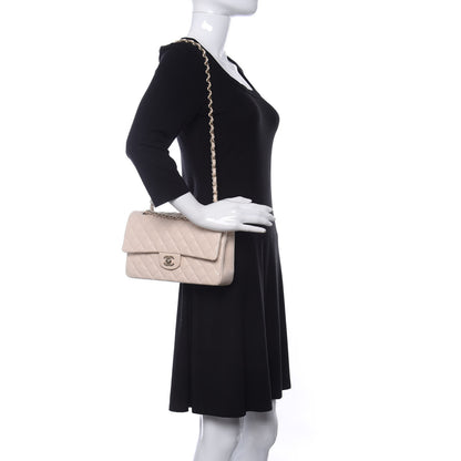 Chanel Caviar Quilted Medium Double Flap Light Beige 2 of 11
