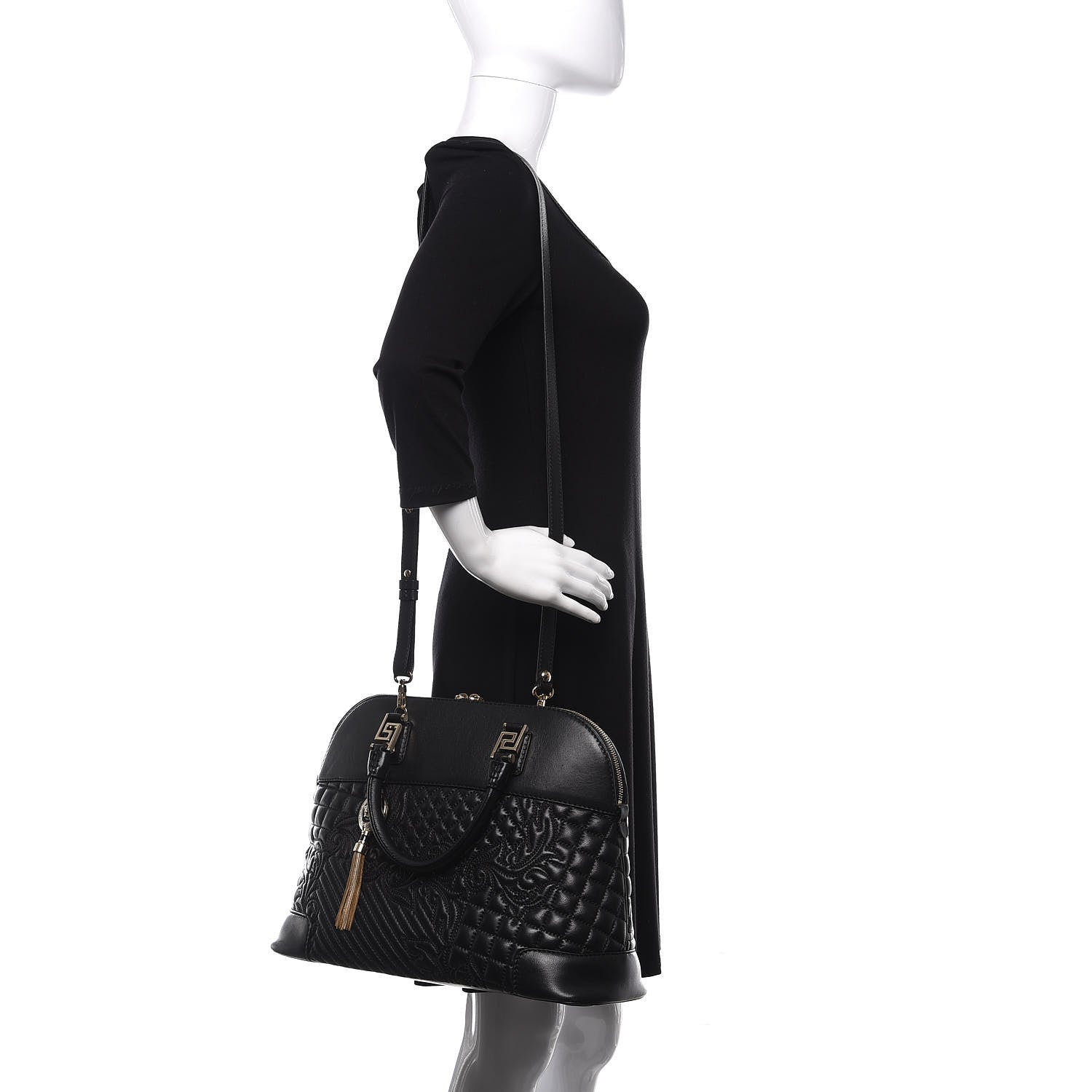 Versace Nappa Barocco Quilted Altea Vanitas Lady Athena Black 2 of 11