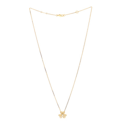 Van Cleef & Arpels 18K Yellow Gold Diamond Mini Frivole Pendant Pave Necklace 3 of 7