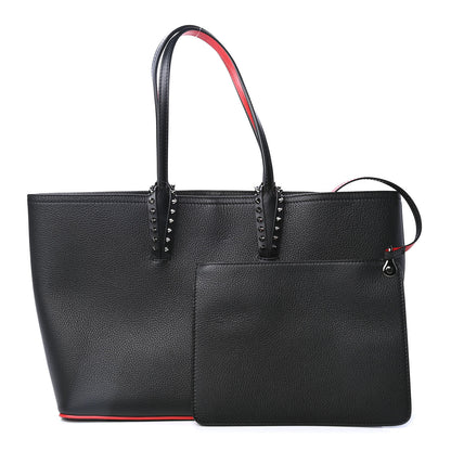 Christian Louboutin Calfskin Spikes Small East West Cabata Tote Black 1 of 4