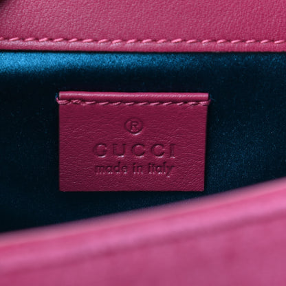 Gucci Velvet Crystal Square G Shoulder Bag Light Raspberry Rose 6 of 9