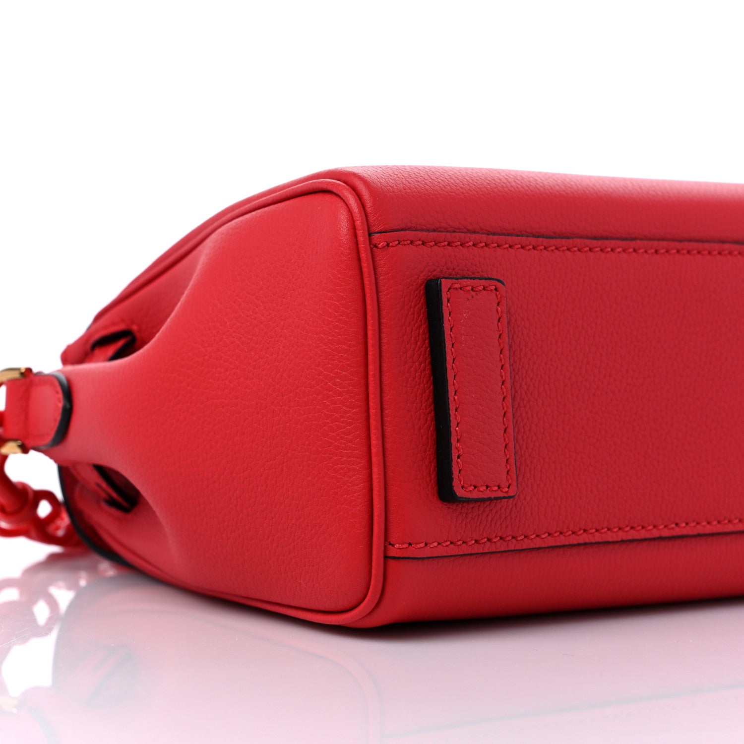 Versace Grained Calfskin Small La Medusa Top Handle Bag Red 7 of 8