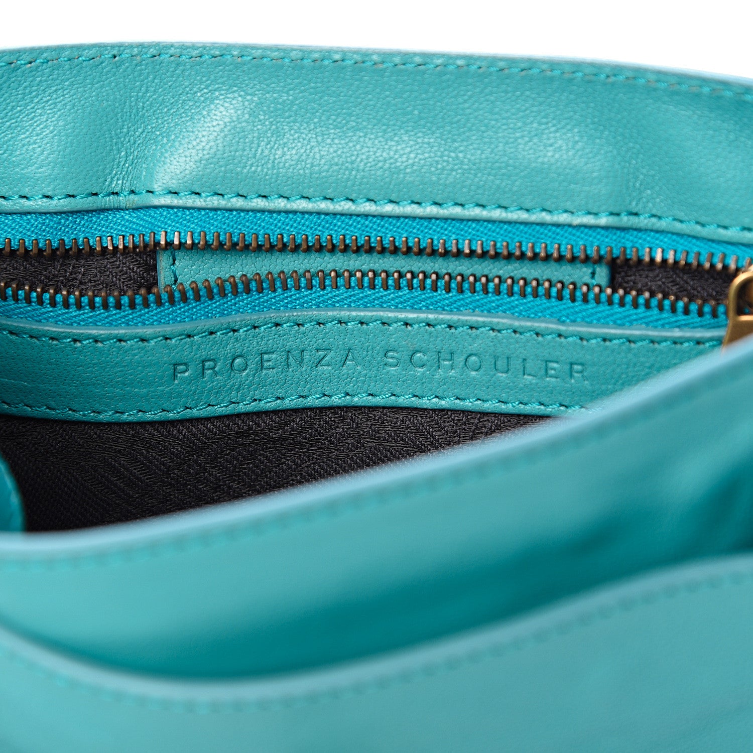 Proenza Schouler Lambskin PS1 Mini Pouch Messenger Bag Lagoon 5 of 15
