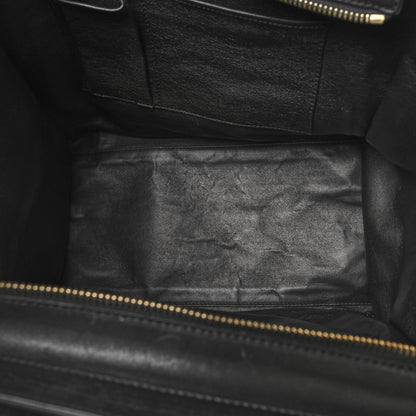 Celine Smooth Calfskin Mini Bi-Color Luggage Forest Black 4 of 14
