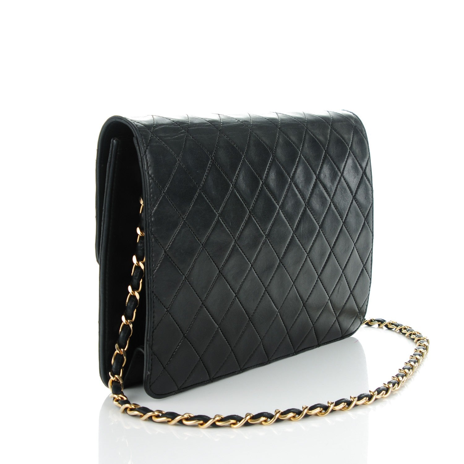 Chanel Lambskin Quilted Medium Single Flap Black 3 of 7