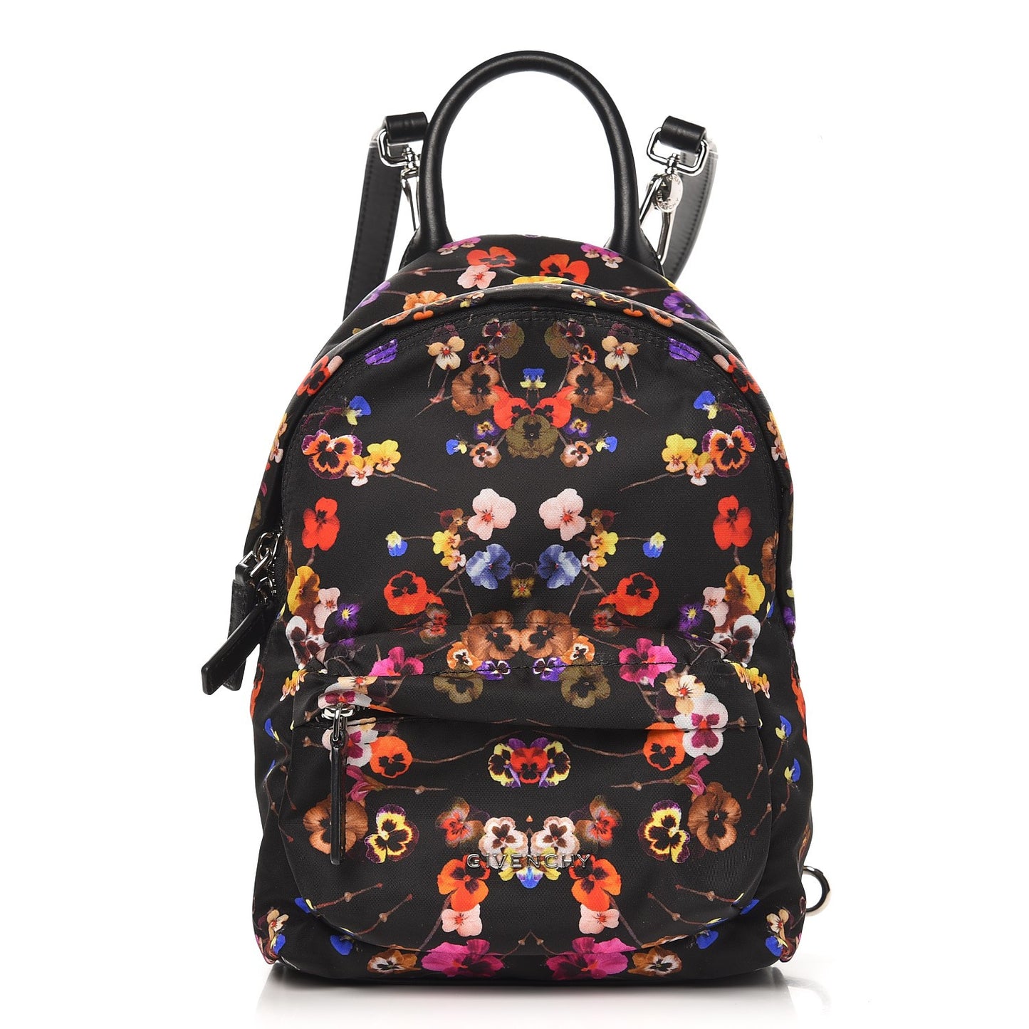 Tech Twill Nylon Pansy Print Nano Backpack Multicolor